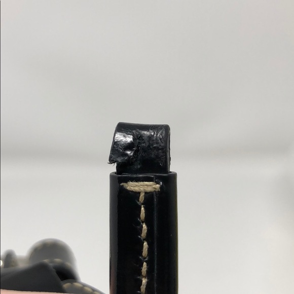 Prada "Nero" Black Nylon Patent Leather Hobo Bag - Picture 13 of 13